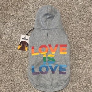 NWT Dog Whisperer Love Is Love Dog Hoodie Medium